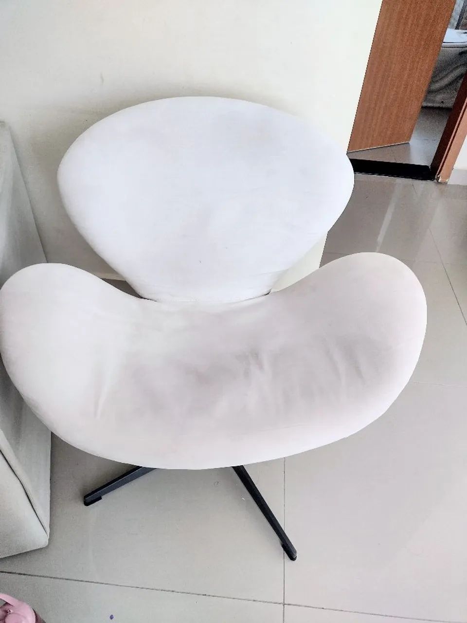 Poltrona Egg Giratória 360° Offwhite - Foto 2