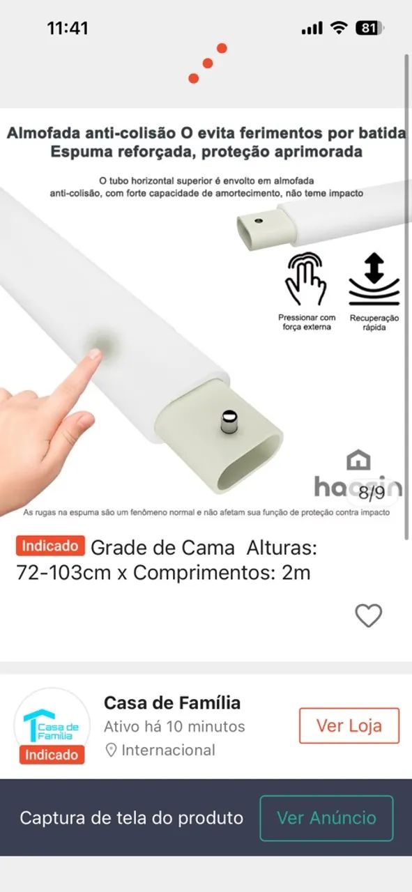 Grade MÓVEL BERÇO E CAMA  - Foto 5