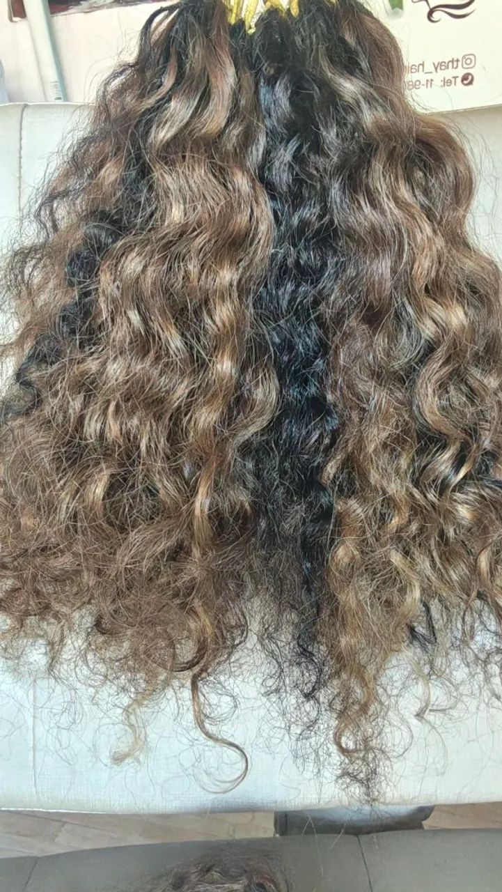 Cabelo brasileiro cacheado natural 