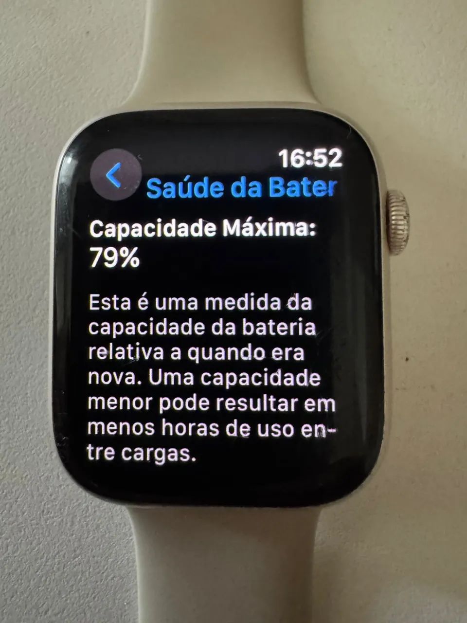 Apple Watch Series 7 45mm Alumínio Gps+cellular Sports Band Branco Starlight  - Foto 5