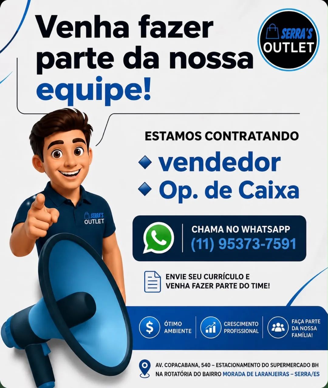 VAGA PARA VENDEDOR E OP.CAIXA - Foto 2