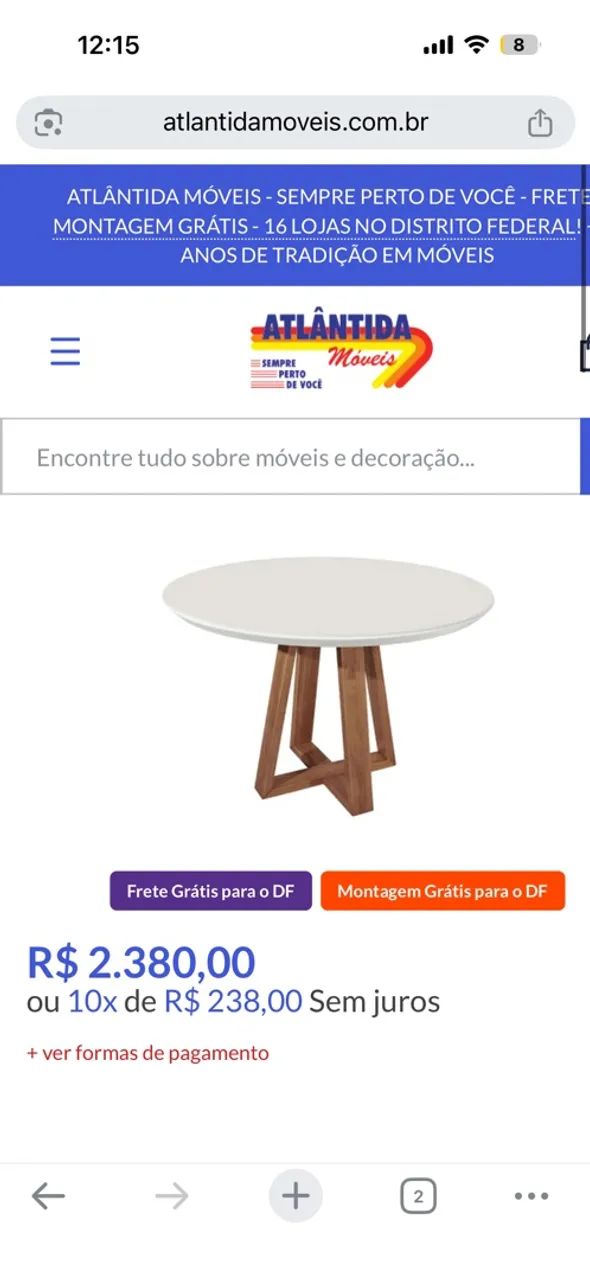 MESA BENNET REDONDA 1,15M C/VDO OFFWHITE/NATURAL - Foto 4