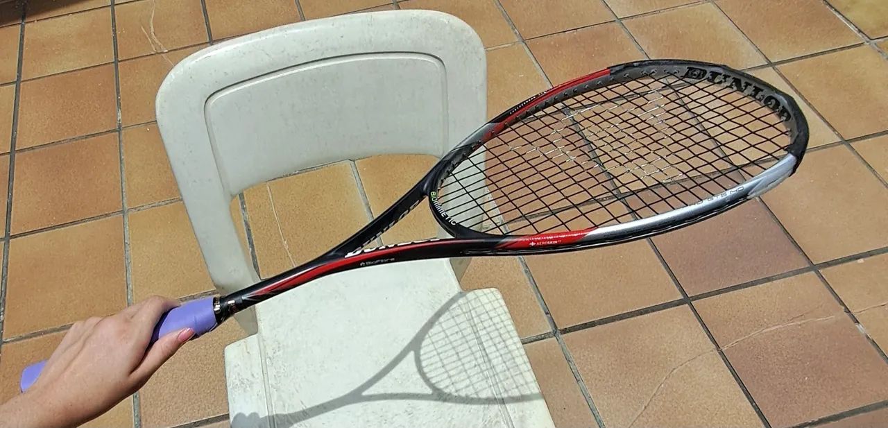Raquete de squash Dunlop biomimetic biofibre aeroskin - Foto 4
