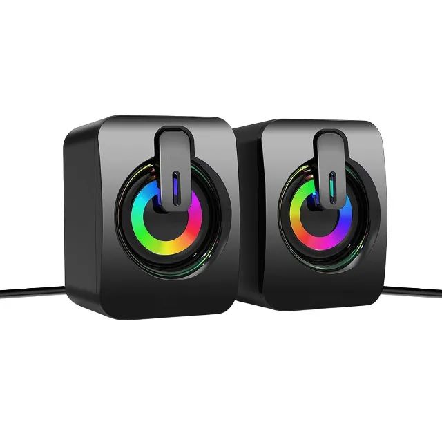 Caixa De Som Para Computador Notebook Com Led RGB A2