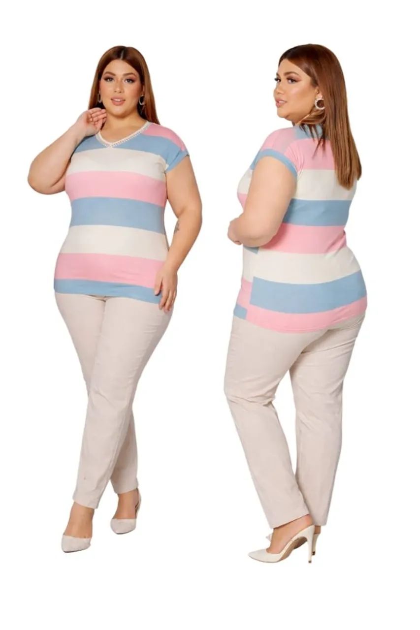  Blusa T-shirt Feminina Plus Size 