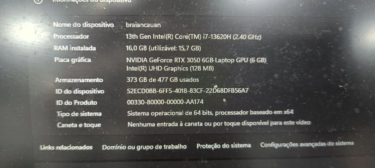 Notebook Nitro 15 i7 13gen 3050 6gb vram - Foto 4