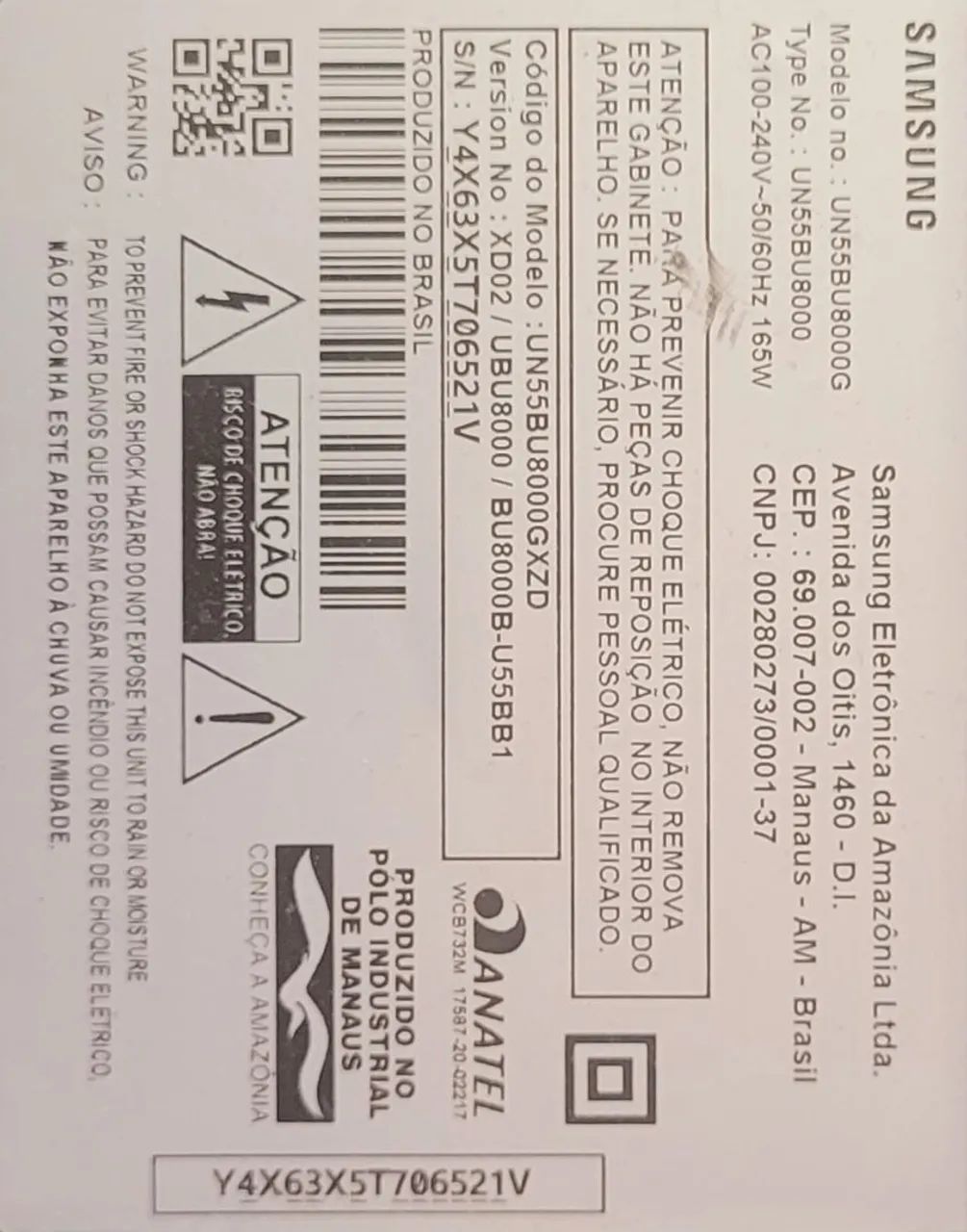 Tv Samsung  55 com defeito - Foto 4