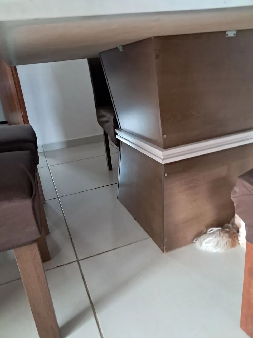 Mesa de Jantar MDF para 8 Lugares - 135 x 135 cm<br>