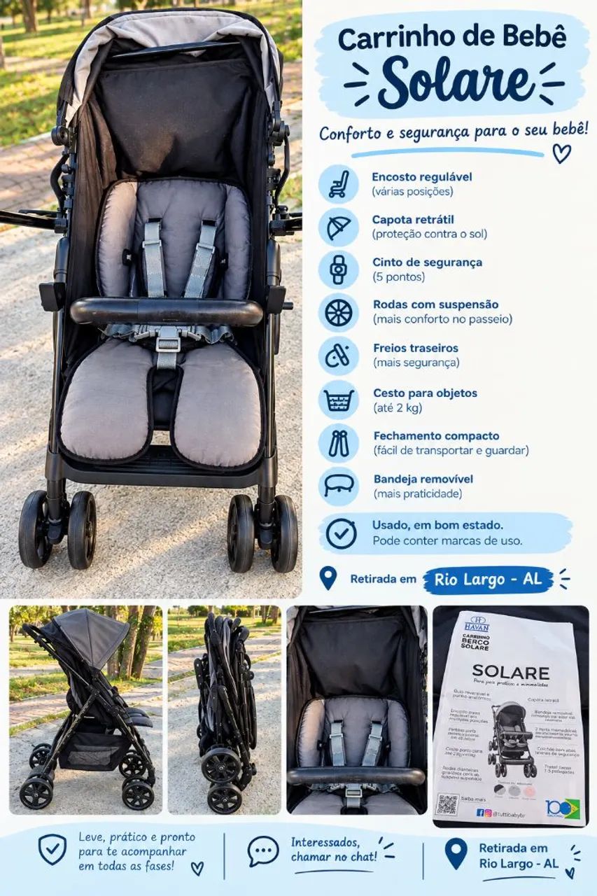 Carrinho de bebê solare