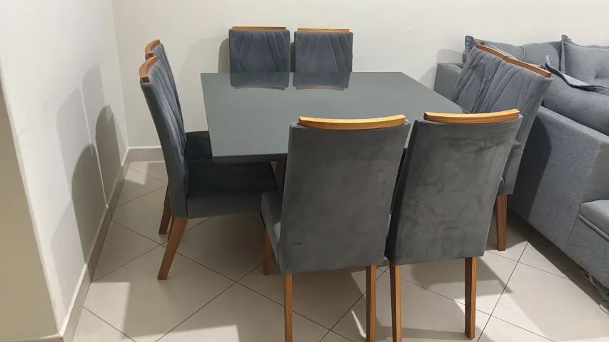 Mesa de jantar 8 lugares semi-nova - Foto 2
