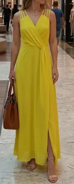 Vestido longo chifon (tam 38/40)