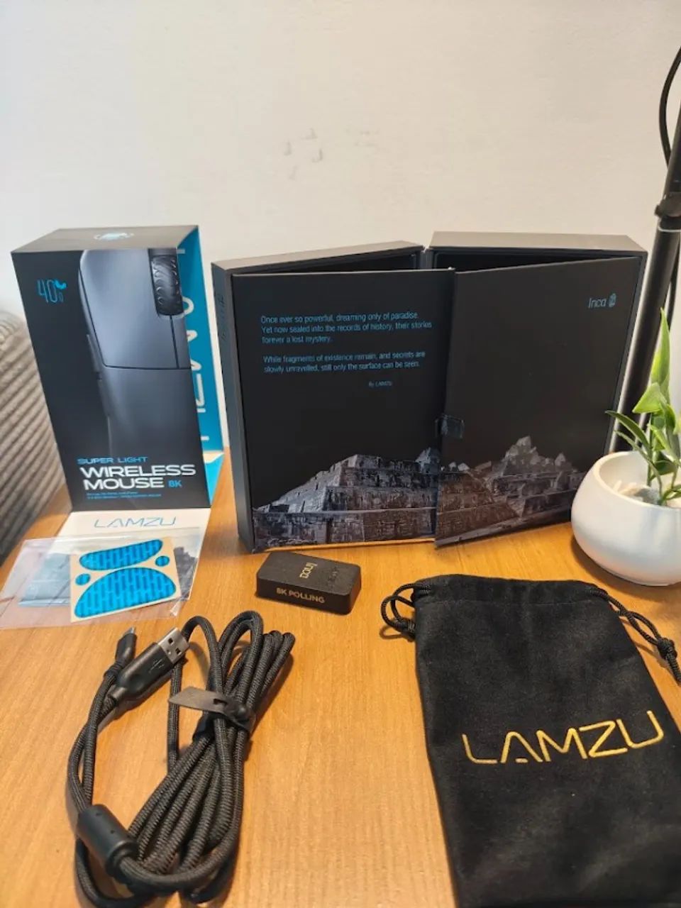 Mouse Lamzu Inca 8K Preto - Foto 4