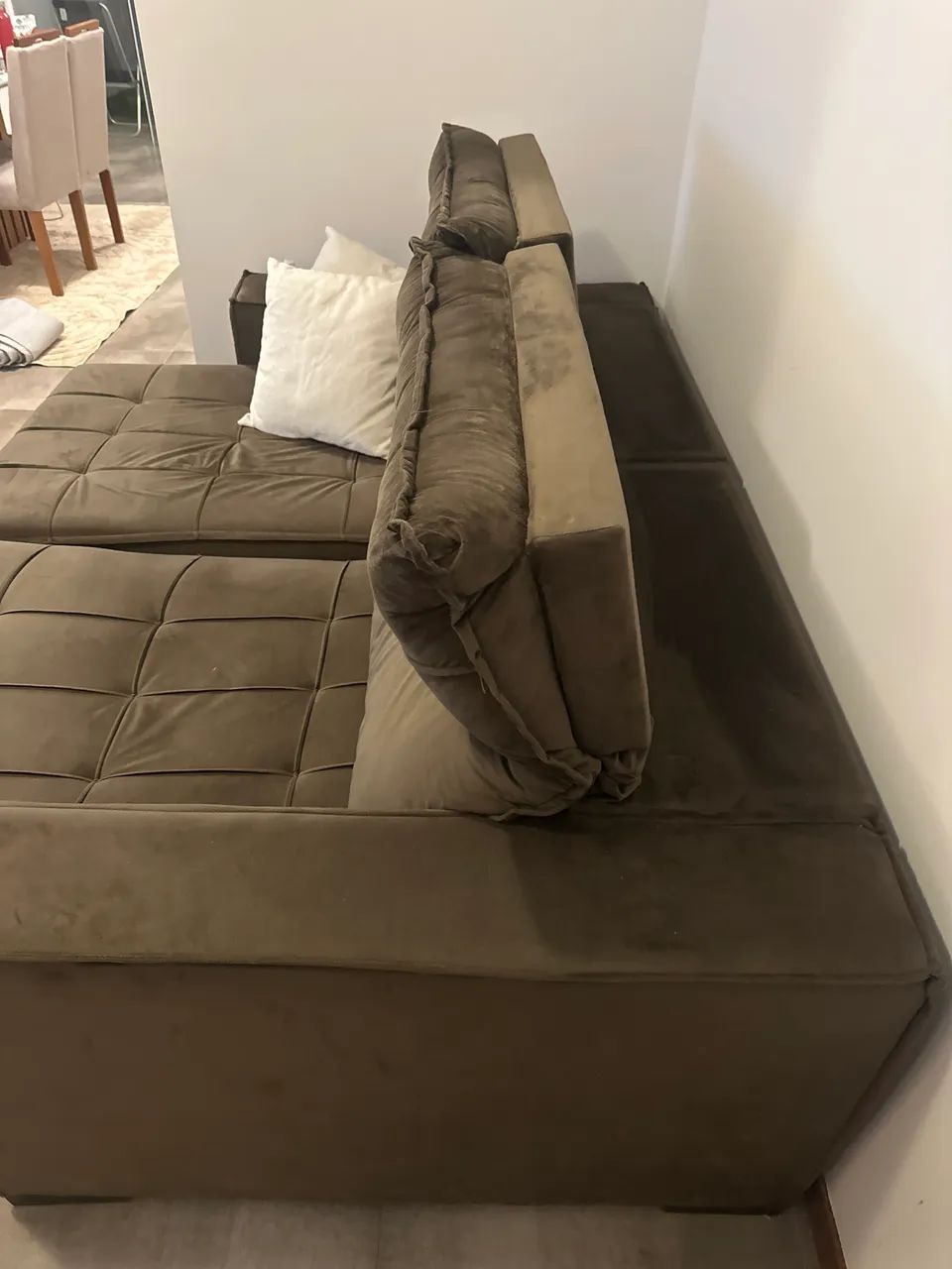 Sofá retrátil marrom - Foto 2