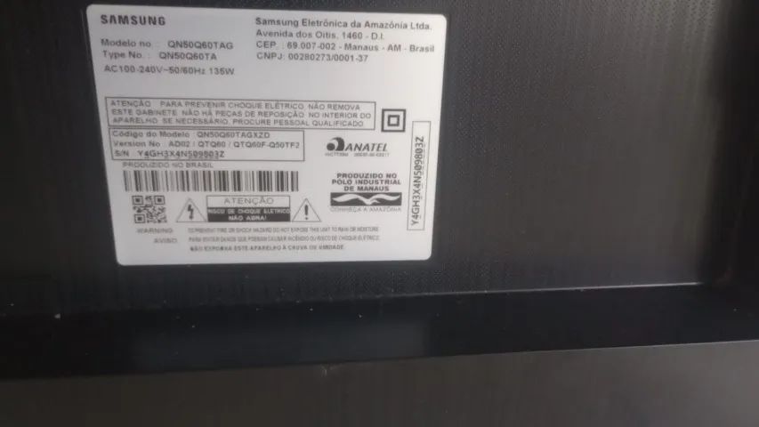 TV Samsung 50´´ Mod. QN50Q60TAG riscos na tela, IMAGEM ÓTIMA DA PARA USAR COMO ESTÁ. - Foto 4