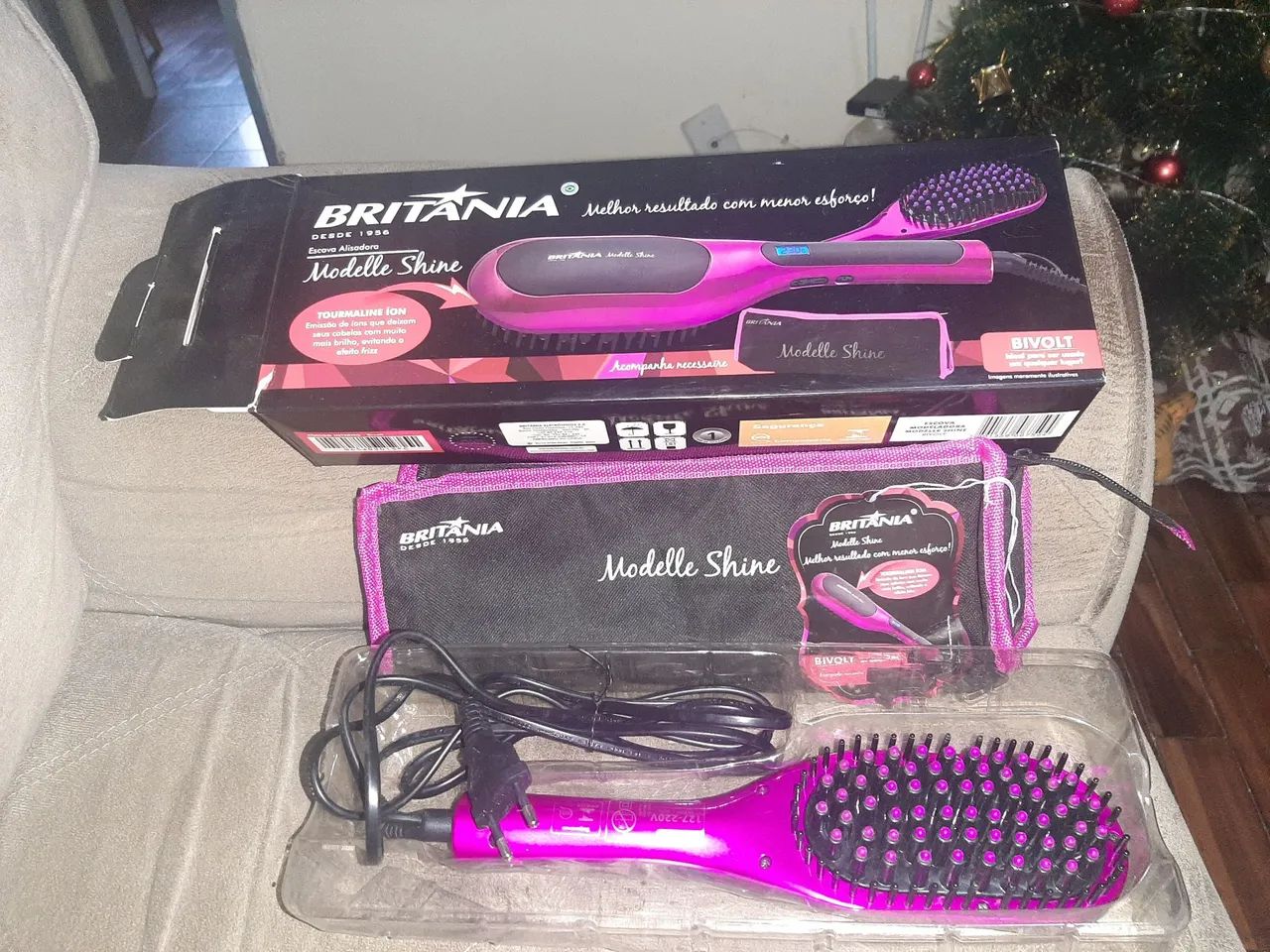Escova Alisadora Britânia Modelle Shine Rosa