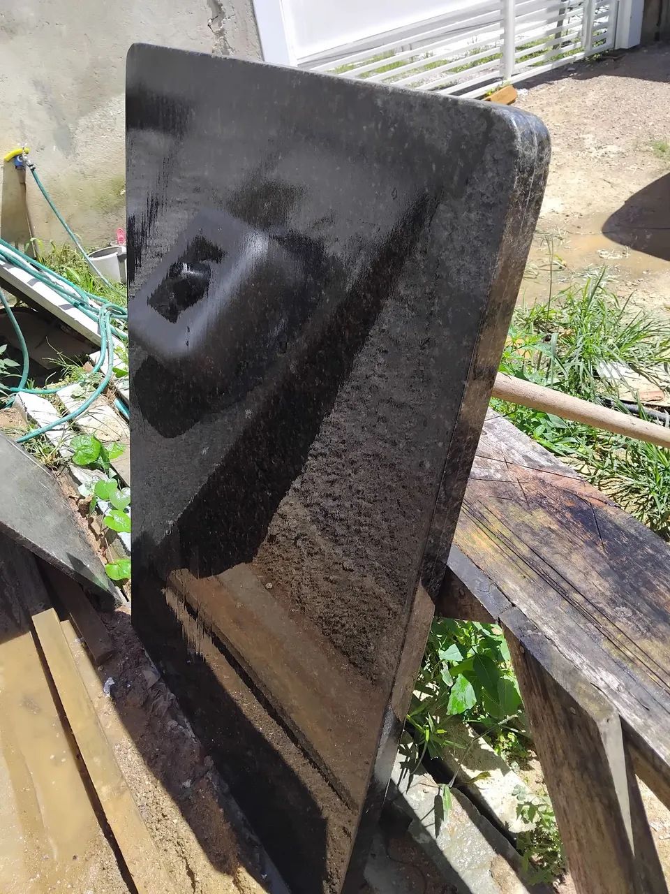 Pia e mesa de granito verde labrador.  - Foto 3