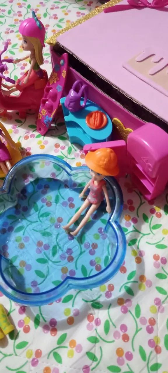 Kit Dia na piscina da boneca Polly  - Foto 4