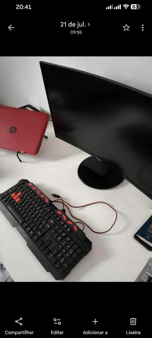 Monitor Samsung Curve 27 polegadas Novíssimo  - Foto 3