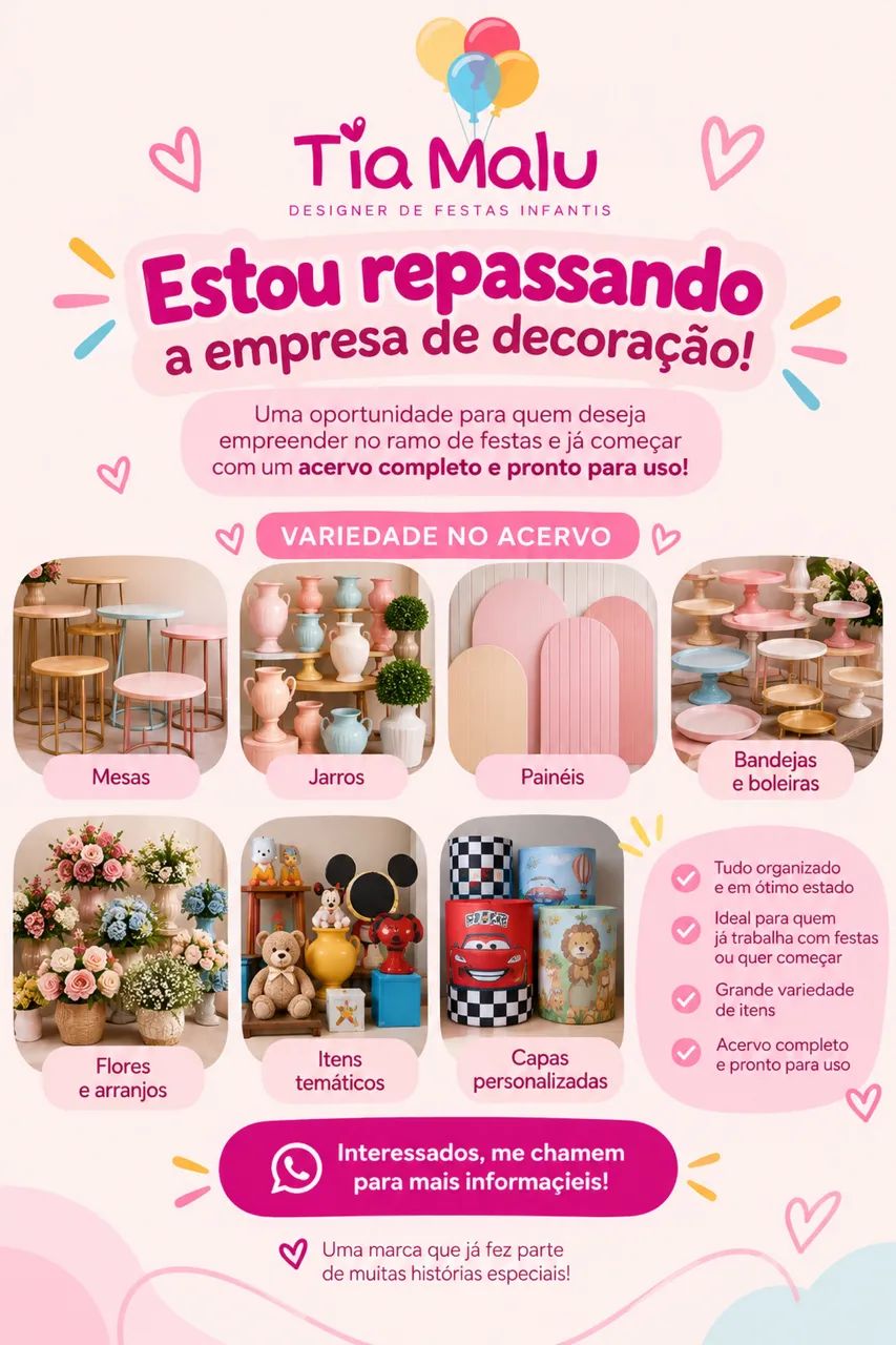 Repasse empresa de decoração 