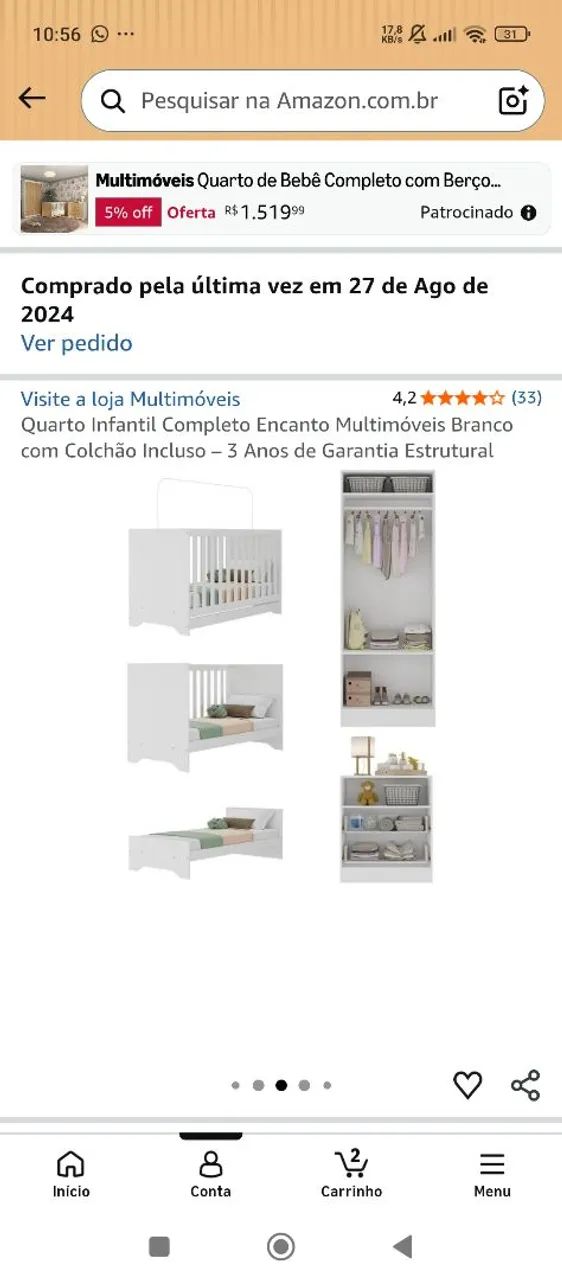 Quarto infantil completo com colchão  - Foto 5