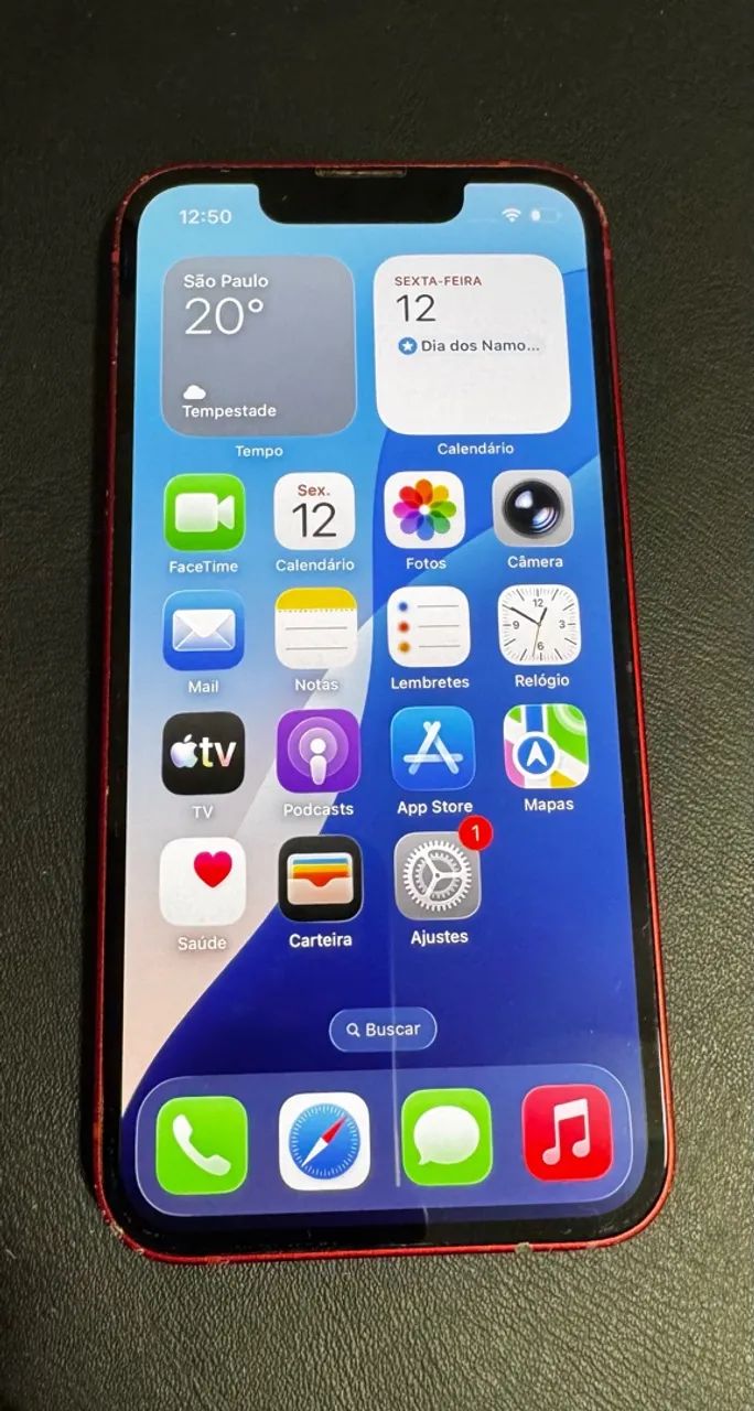 Vendo iPhone 13 mini vermelho, com 128GB, bem conservado.  - Foto 3