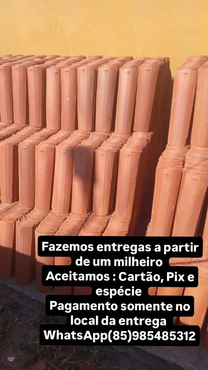 Telha colonial de primeira.