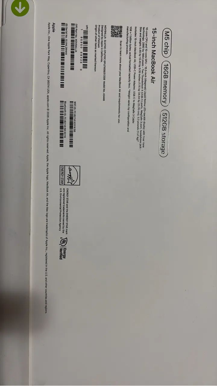 MacBookAir  M5 lacrado novo 
