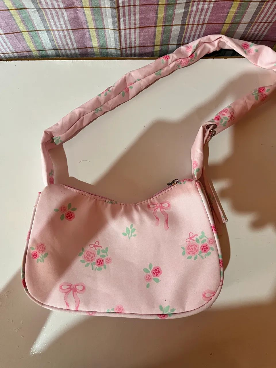 Kit Duplo de Bolsas (Rosa Floral + Preta Clássica) - Foto 5