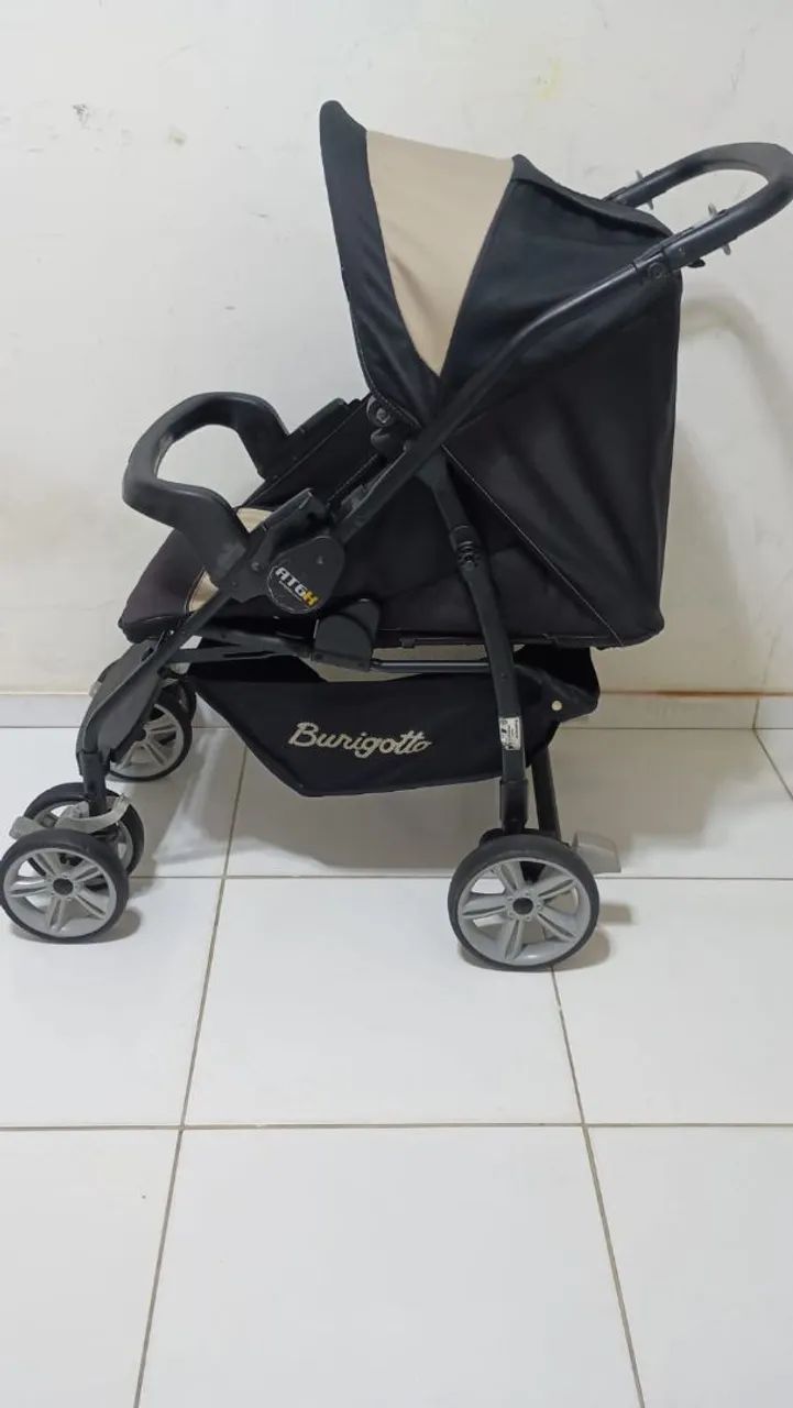 Carrinho de Bebê Burigotto Bege - Foto 4