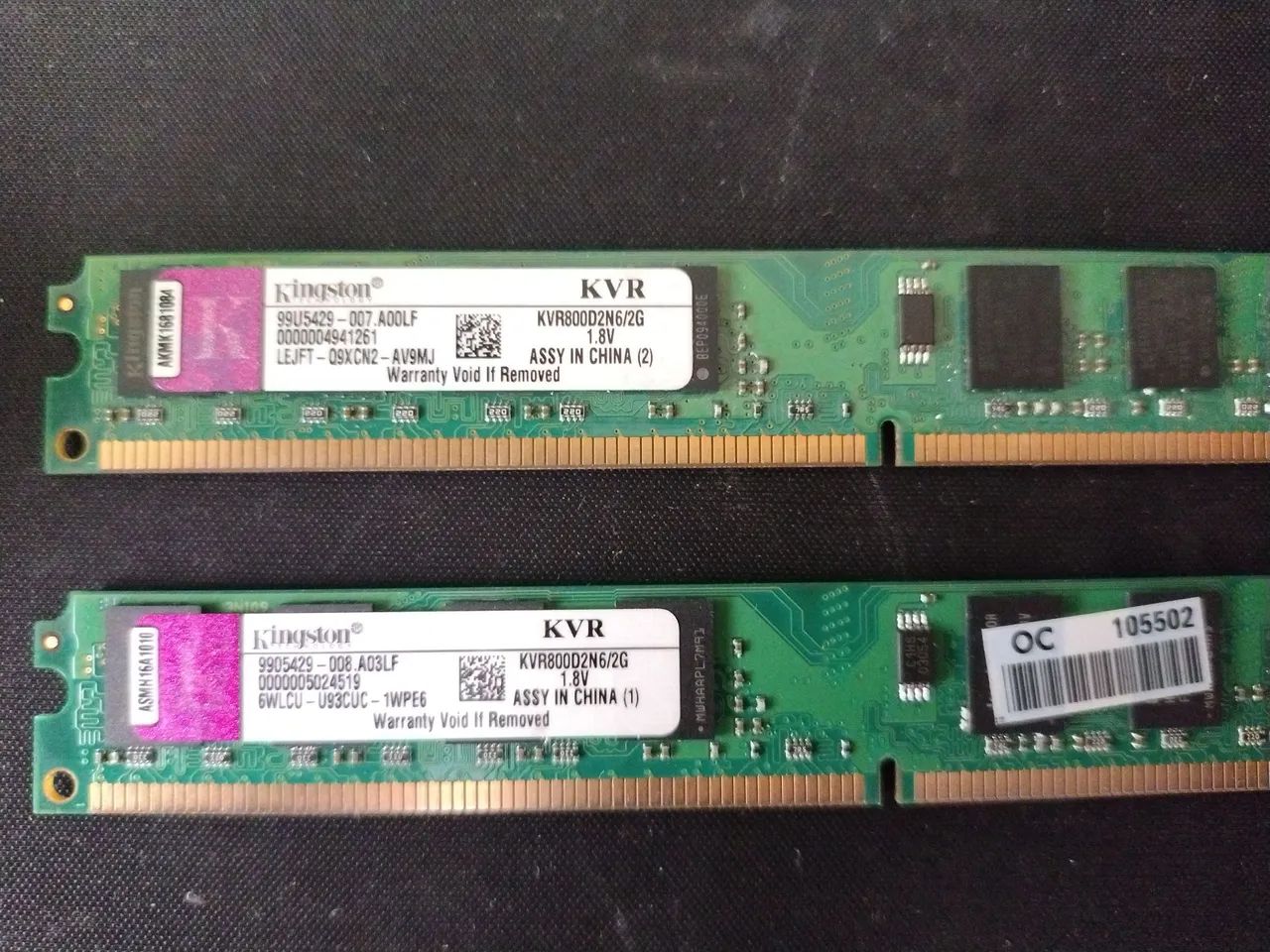 02 Memória DDR2 Kingston  2+2= 4G  800Mhz - Foto 3