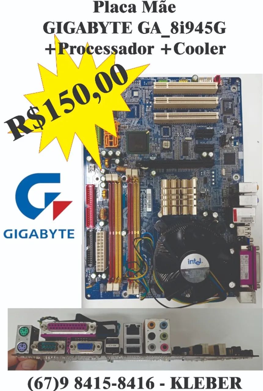 Placa Mae GIGABYTE GA_8i945G 