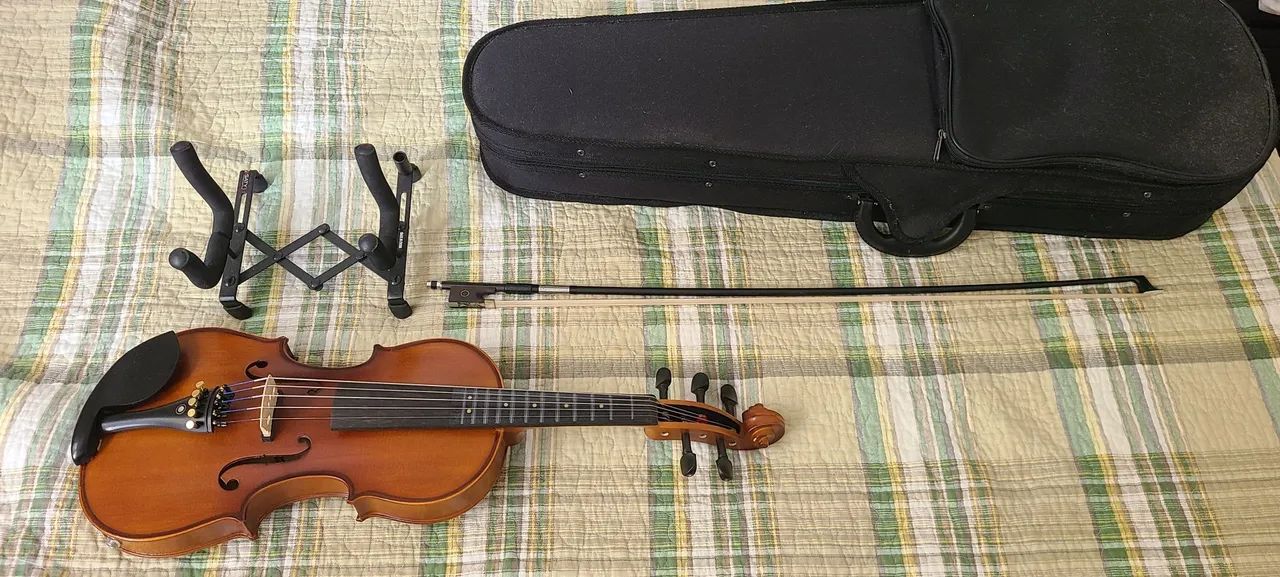 Violino 5 Cordas Eletroacustico + Case e Acessórios