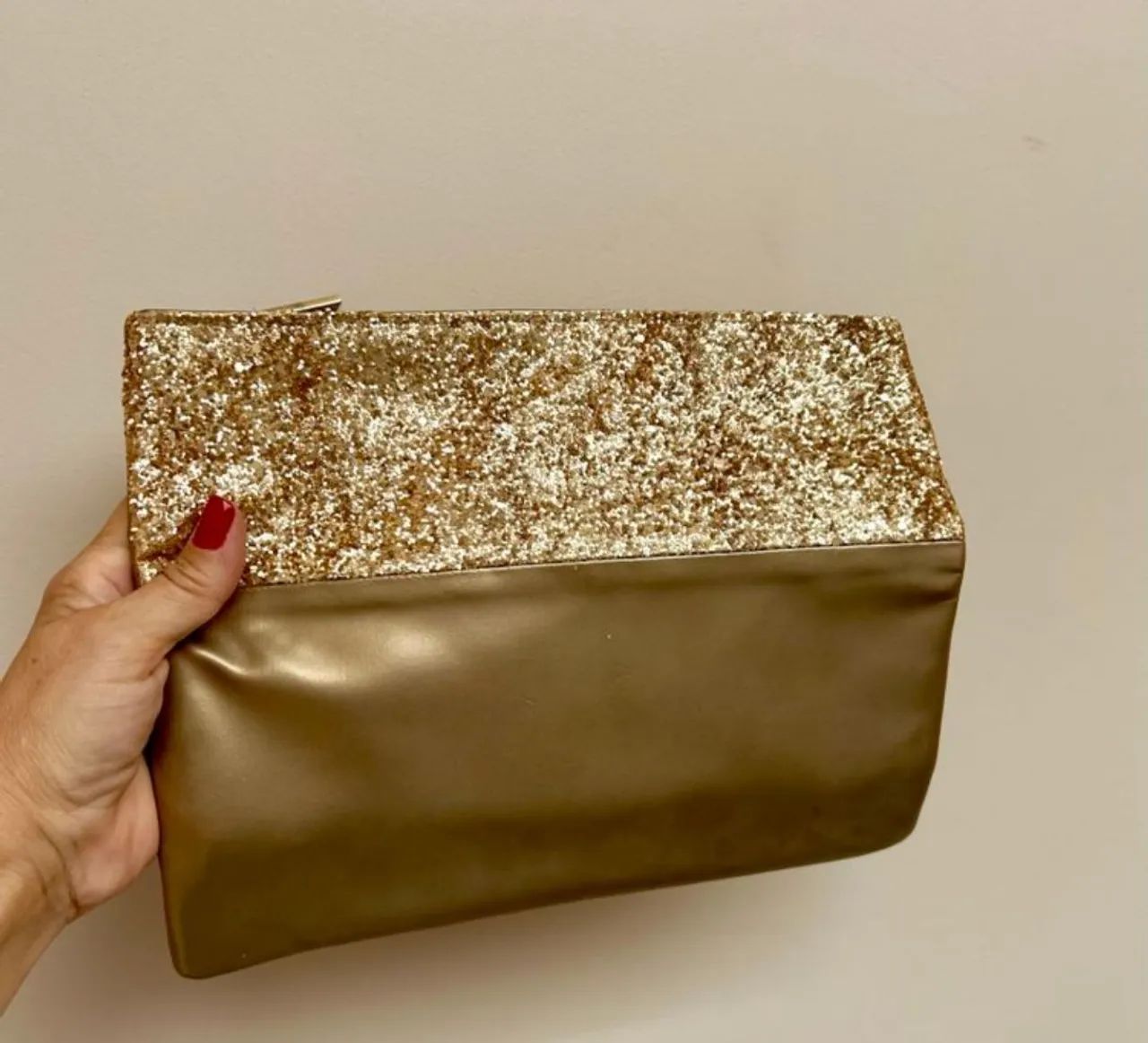 Clutch Nécessaire Bolsa de mão Eudora Dourado - Foto 2