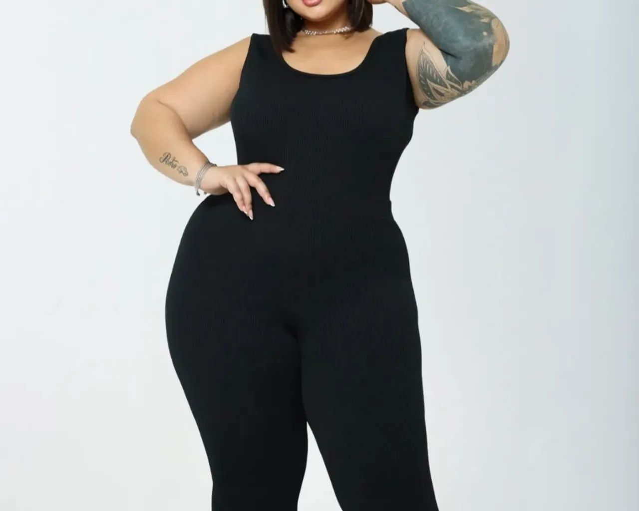 Macacão Plus Size canelado - Foto 5
