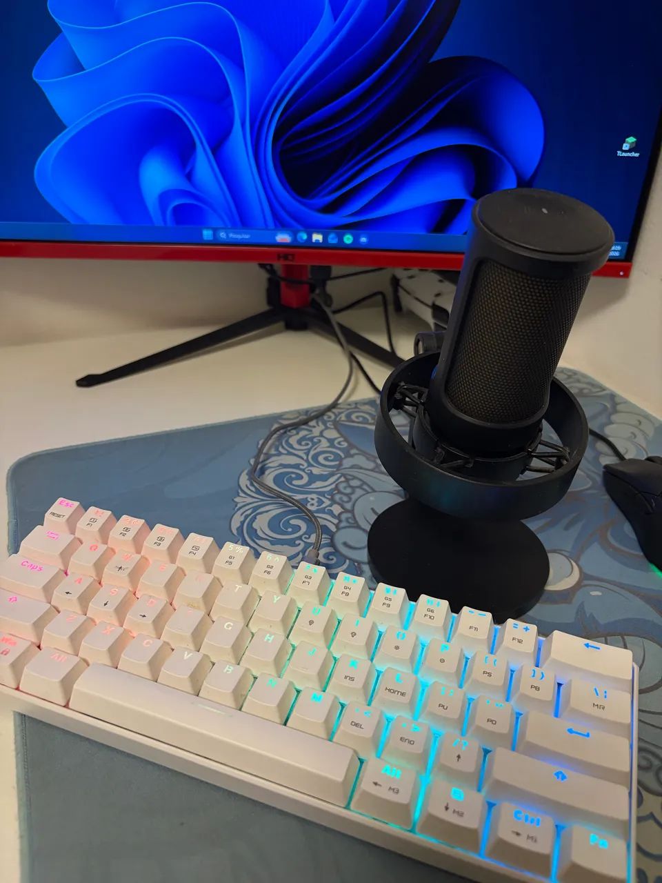 Teclado Ck63 White Rgb switch red - Foto 4
