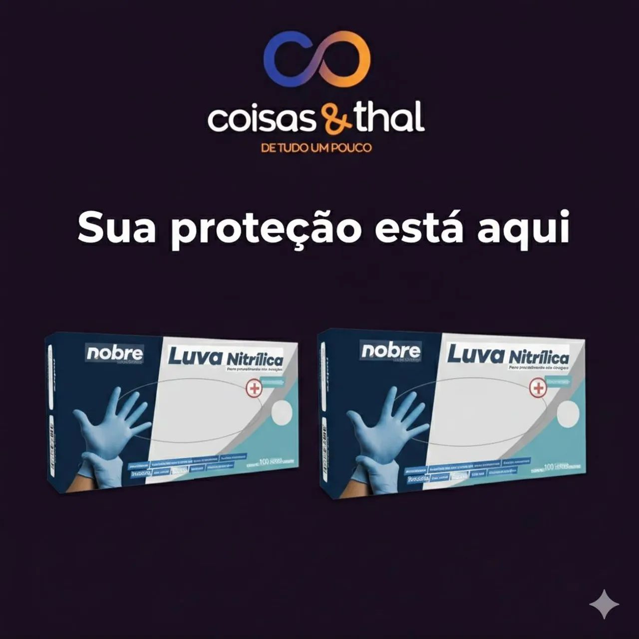 Luva de Nitrílica Cor Azul ( caixa com 100 unidades) Nos tamanhos P - M - G  - Foto 5