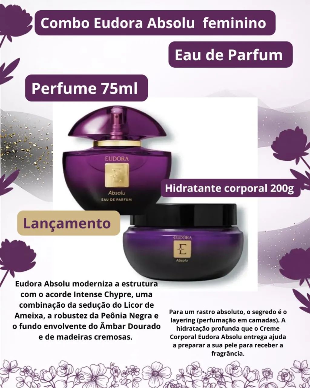 Combo Eudora Absolu Eau de Parfum feminino 