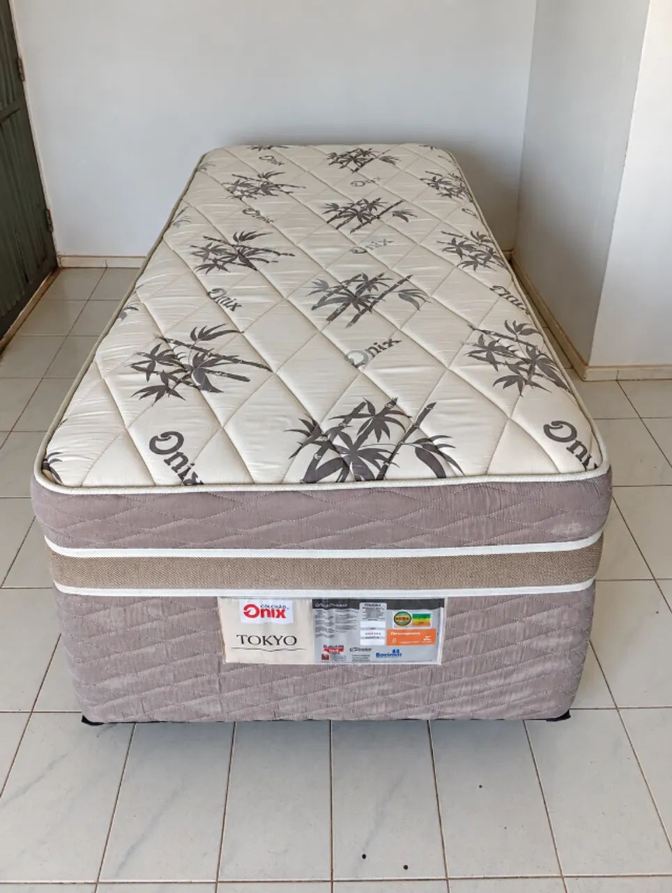 Cama Box Conjugada Solteiro Onix Tokyo com Molas