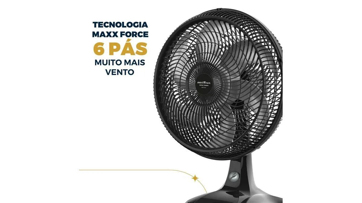 Ventilador 2 em 1 Britânia Maxx Force Turbo 150W BVT400 - Foto 3