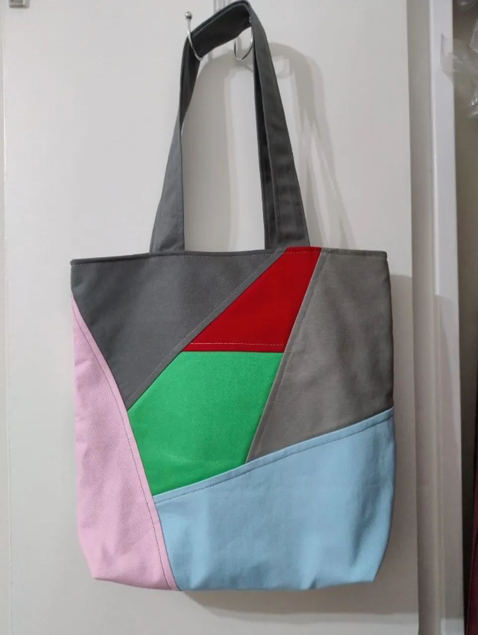 Bolsa em Brim Artesanal modelo único Cod 054 - Foto 2