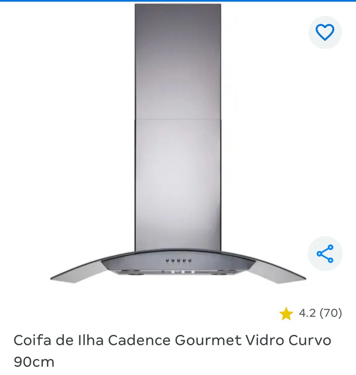 Coifa de ilha nova na caixa nunca usada e com garantia - Foto 2