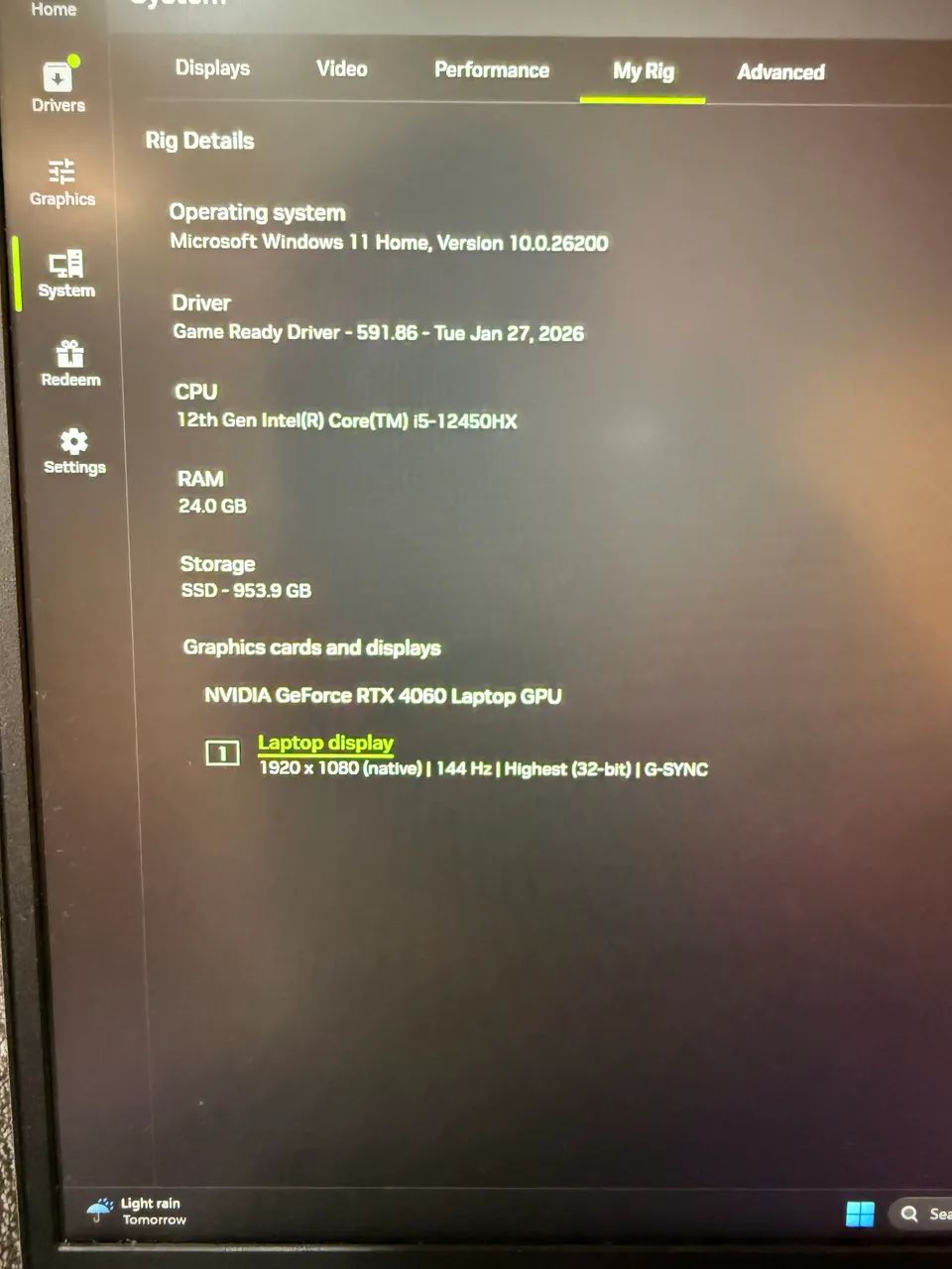 Laptop Gamer Lenovo LOQ I5 12450HX + RTX 4060 8GB + 24GB RAM DDR5 Dual Channel + 1TB SSD  - Foto 3