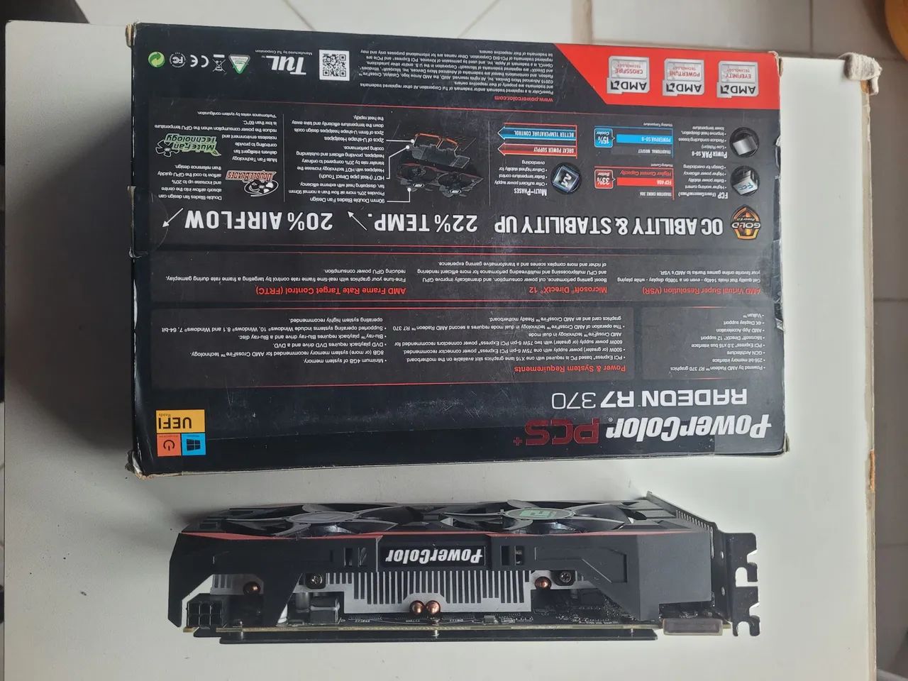 Placa video radeon r7 370 4gb powercolor - Foto 4