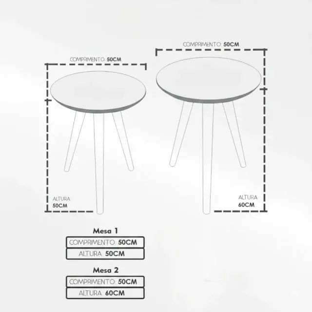 Conjunto de Mesa de apoio Valência com vidro espelhado (Entrega Grátis) - Foto 2