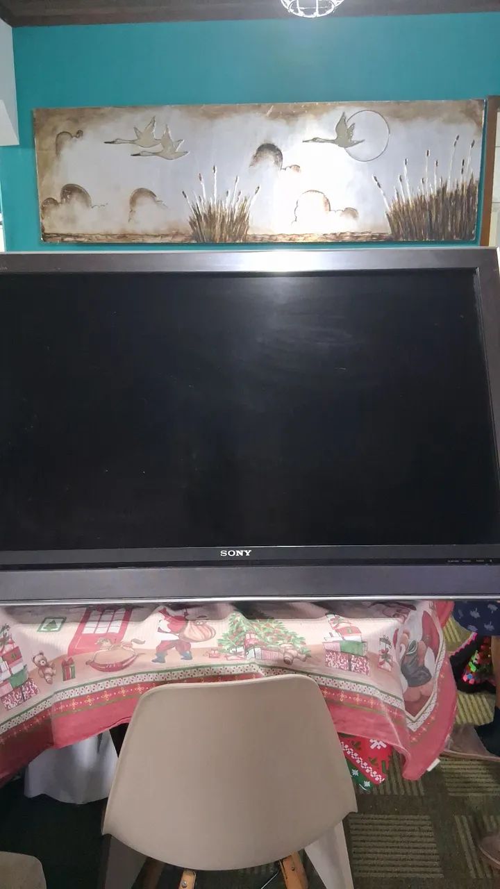 Tv 50 polegadas boa imagem,som só  tem um problema tu liga ela funciona 