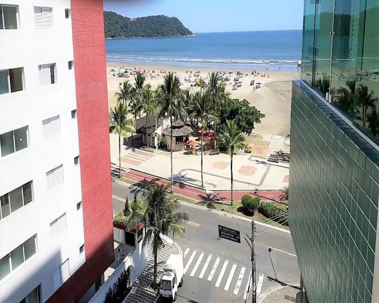 Kitnet Mobiliada com Vista para o Mar - Canto do Forte, Praia Grande