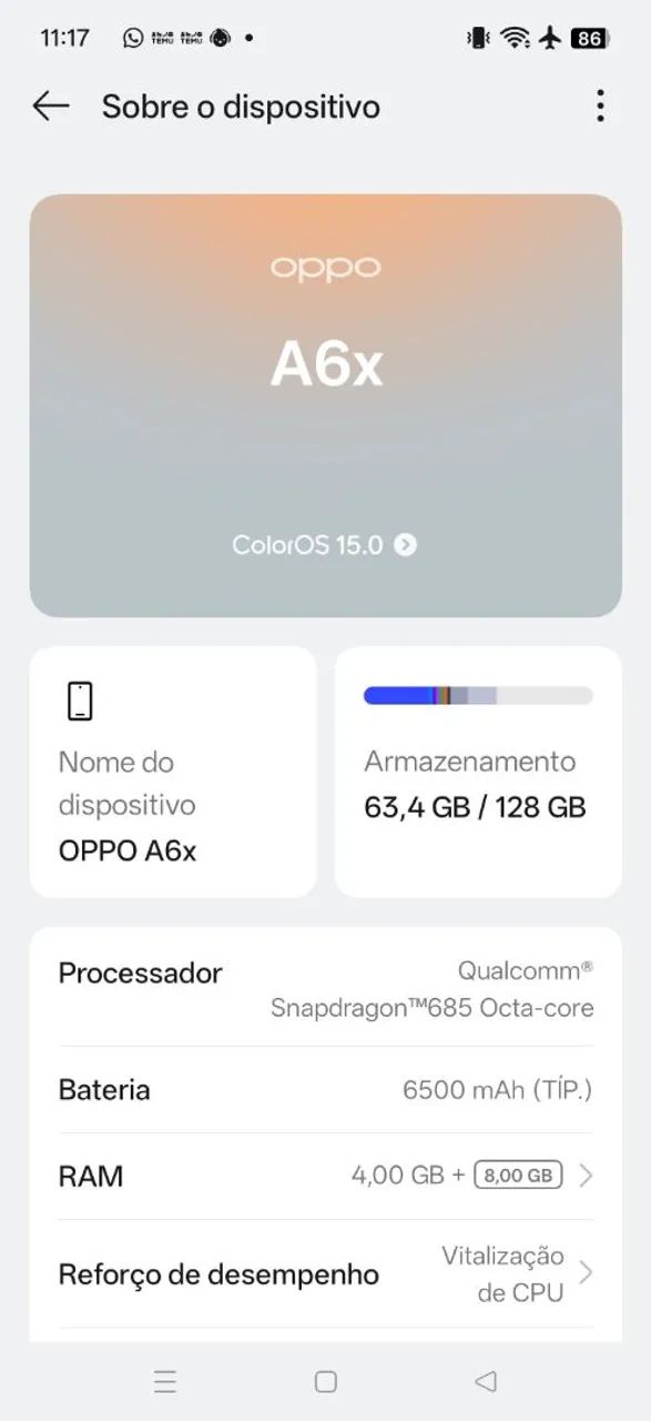 Celular OPPO A6x  - Foto 5