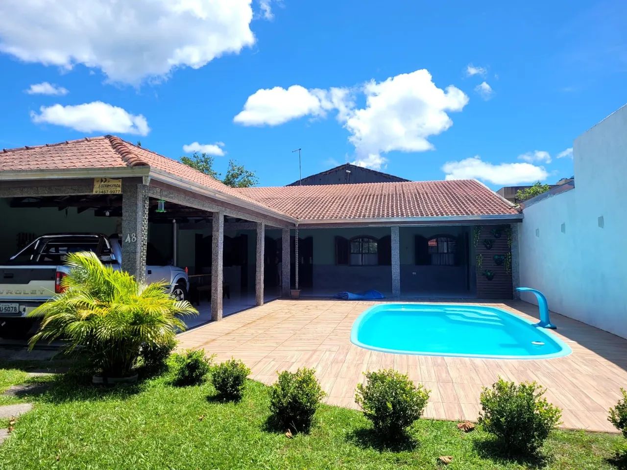Casa na praia com piscina 