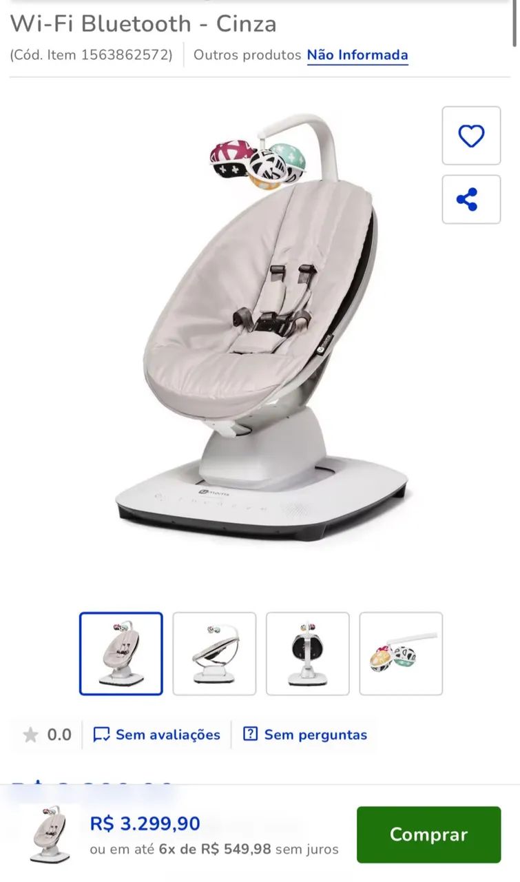 Vendo cadeira para bebê