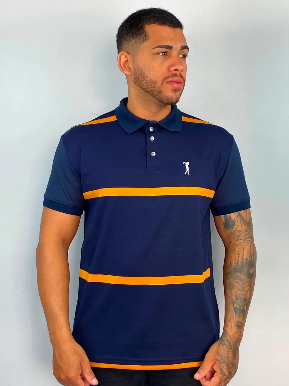 Camisa pólo aleatóry listra horizontal - Foto 4